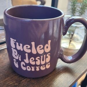 Large purple Jesus Coffee mug